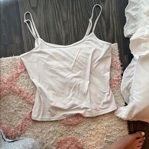 Women's White Spaghetti Strap Cami Top
